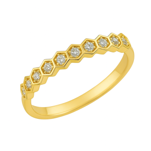 18KY DIAMOND BAND RING