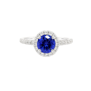 14KW TANZANITE ROUND RING