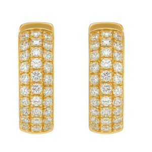 14KY  DIAMOND HOOP EARRING