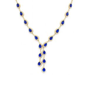 14KY TANZANITE PEAR SHAPE NECKLACE