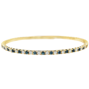 14KY BLUE DIAMOND BANGLE