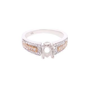 14KWR 5.5x5.5 mm Round Semi Mount Ring