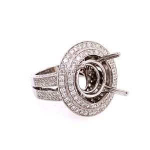 18KW SEMI MOUNT ROUND RING - 12X12 MM