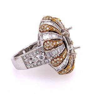 18KWY SEMI MOUNT OVAL RING - 11X9 MM