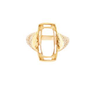 14KY 20x11 mm Cushion Semi Mount Ring