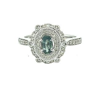 14KW ALEXANDRITE OVAL RING