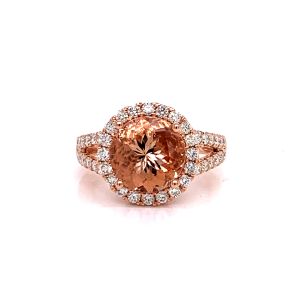 14KR MORGANITE ROUND RING