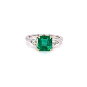 18KWY EMERALD OCTAGON RING