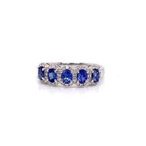 14KW SAPPHIRE OVAL RING