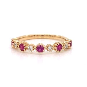 18KY RUBY BAND RING