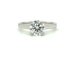 14KW LAB-CREATED DIAMOND ROUND RING