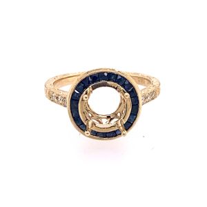 14KY SEMI MOUNT ROUND RING - 7.5X7.5 MM