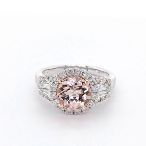 14KW MORGANITE ROUND RING