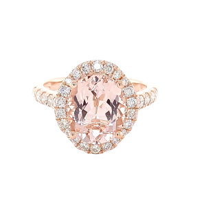 14KR MORGANITE OVAL RING