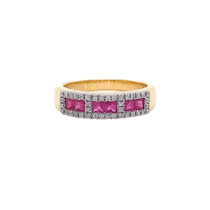 14KY RUBY PRINCESS CUT RING