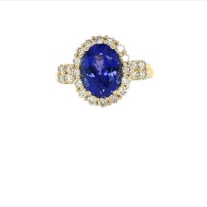 14KY TANZANITE OVAL RING