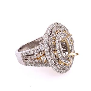 18KWY SEMI MOUNT OVAL RING - 10X8 MM