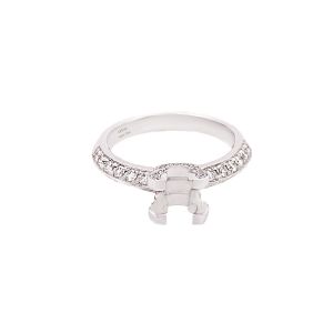 18KW 5X5 mm Round Semi Mount Ring