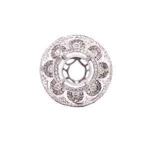 18KW 11x11 mm Round Semi Mount Ring