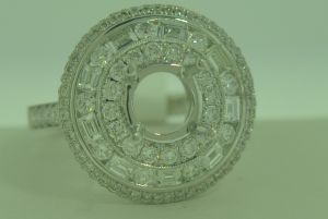 18KW SEMI MOUNT ROUND RING - 12X12 MM