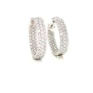 14KW DIAMOND HOOP EARRING