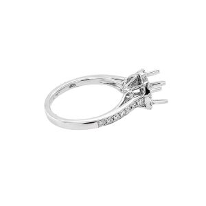 18KW 5X5 mm Round Semi Mount Ring