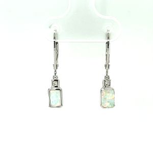 14KW OPAL OCTAGON EARRING