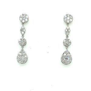 14KW LAB-CREATED DIAMOND ROUND EARRING