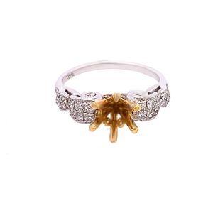 18KWY Round Semi Mount Ring
