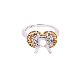 18KWY Round Semi Mount Ring