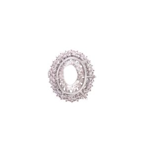 18KW 16x12 mm Oval Semi Mount Ring