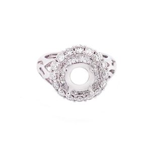 14KW 6x6 mm Round Semi Mount Ring