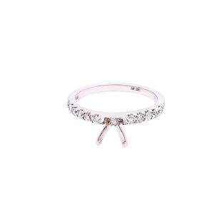14KW 6X6 mm Round Semi Mount Ring