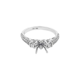 14KW 6x4 mm Oval Semi Mount Ring
