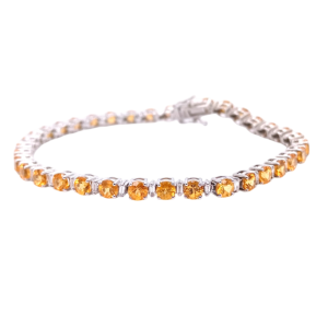 14KW SPESSARTITE ROUND BRACELET