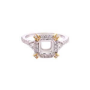 18KW Cushion Semi Mount Ring