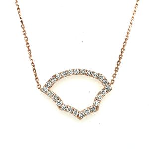 14KR LAB-CREATED DIAMOND ROUND NECKLACE