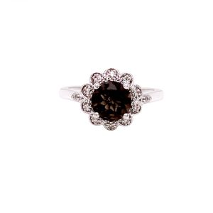 14KW SMOKEY ROUND RING