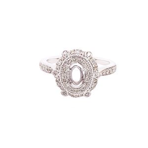 14KW 6.5x4.5 mm Oval Semi Mount Ring