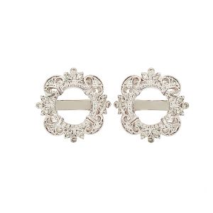 14KW 7x7 mm Round Semi Mount Earring