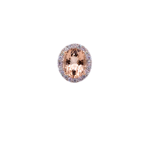 18KWR MORGANITE OVAL RING