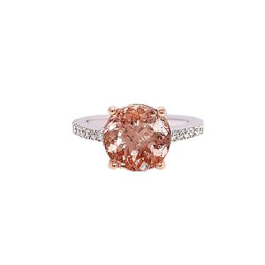 14KWR MORGANITE ROUND RING