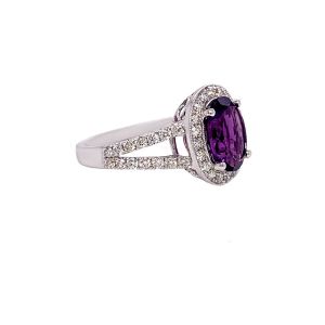 14KW AMETHYST OVAL RING