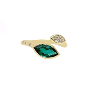 14KY EMERALD MARQUISE RING