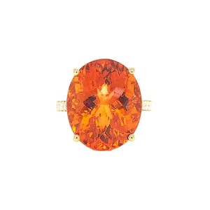 14KY CITRINE OVAL RING