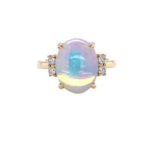 14KY OPAL OVAL RING