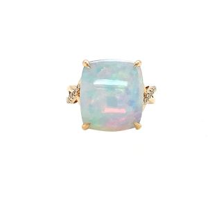 14KY OPAL CUSHION RING