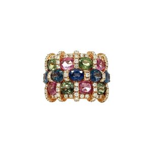 18KR MULTI SAPPHIRE RING