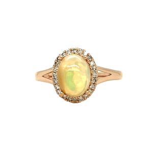 14KR OPAL OVAL RING