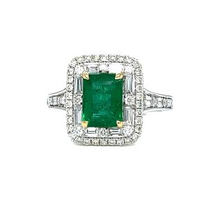 14KWY EMERALD OCTAGON RING